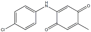 2-Methyl-5-[(4-chlorophenyl)amino]-1,4-benzoquinone,,结构式