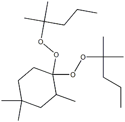 2,4,4-トリメチル-1,1-ビス(1,1-ジメチルブチルペルオキシ)シクロヘキサン 化学構造式