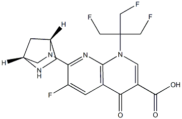 6-Fluoro-1-[2-fluoro-1,1-bis(fluoromethyl)ethyl]-7-[(1R,4R)-2,5-diazabicyclo[2.2.1]heptan-2-yl]-1,4-dihydro-4-oxo-1,8-naphthyridine-3-carboxylic acid|