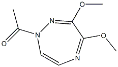 1-アセチル-3,4-ジメトキシ-1H-1,2,5-トリアゼピン 化学構造式