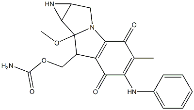 8-[[(Aminocarbonyl)oxy]methyl]-6-anilino-1,1a,2,8,8a,8b-hexahydro-8a-methoxy-5-methylazirino[2',3':3,4]pyrrolo[1,2-a]indole-4,7-dione