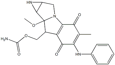 8-[[(Aminocarbonyl)oxy]methyl]-6-anilino-1,1a,2,8,8a,8b-hexahydro-8a-methoxy-5-methylazirino[2',3':3,4]pyrrolo[1,2-a]indole-4,7-dione|