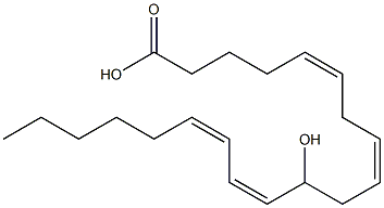 (5Z,8Z,12Z,14Z)-11-Hydroxy-5,8,12,14-icosatetraenoic acid Struktur