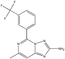 2-Amino-5-[3-trifluoromethylphenyl]-7-methyl[1,2,4]triazolo[1,5-c]pyrimidine,,结构式
