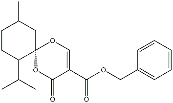 (6S)-7-Isopropyl-10-methyl-3-benzyloxycarbonyl-1,5-dioxaspiro[5.5]undec-2-en-4-one,,结构式