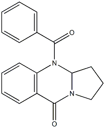 1,2,3,3a-Tetrahydro-4-benzoylpyrrolo[2,1-b]quinazolin-9(4H)-one Structure