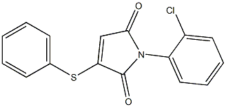 3-フェニルチオ-1-(2-クロロフェニル)-1H-ピロール-2,5-ジオン 化学構造式