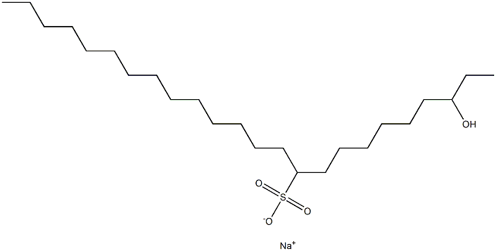 3-Hydroxytetracosane-10-sulfonic acid sodium salt,,结构式