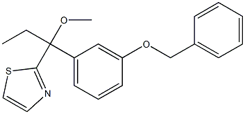 2-[1-Methoxy-1-[3-benzyloxyphenyl]propyl]thiazole Structure