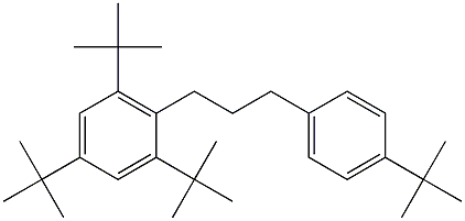 1-(2,4,6-Tri-tert-butylphenyl)-3-(4-tert-butylphenyl)propane Struktur