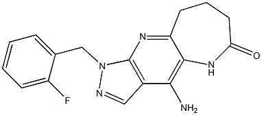 4-Amino-1-(2-fluorobenzyl)-5,7,8,9-tetrahydro-1,2,5,10-tetraazacyclohept[f]inden-6(1H)-one