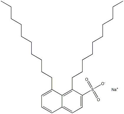 1,8-Didecyl-2-naphthalenesulfonic acid sodium salt Structure