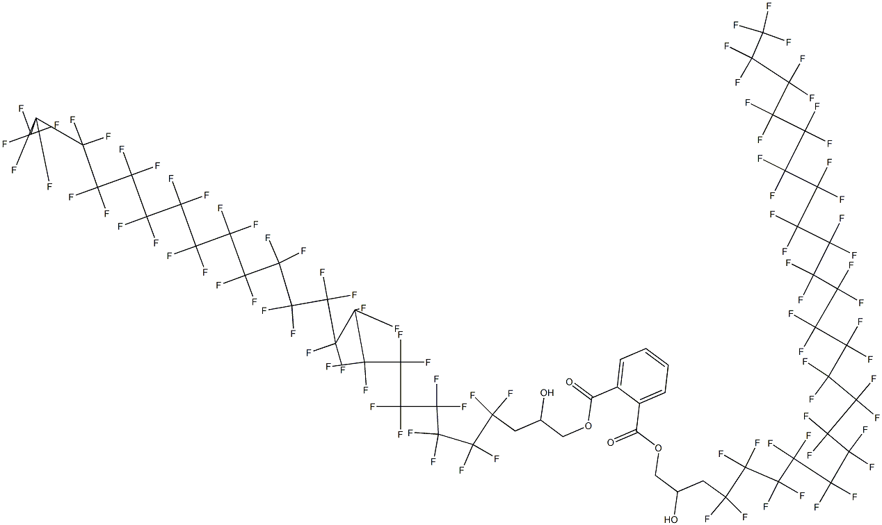 Phthalic acid di[3-(pentatetracontafluorodocosyl)-2-hydroxypropyl] ester Struktur