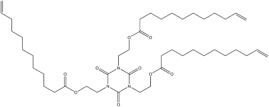 1,3,5-Tris[2-(11-dodecenoyloxy)ethyl]hexahydro-1,3,5-triazine-2,4,6-trione Structure