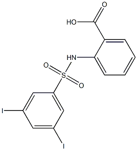 2-[N-(3,5-Diiodophenylsulfonyl)amino]benzoic acid 结构式