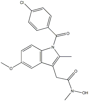 [1-(4-Chlorobenzoyl)-2-methyl-5-methoxy-1H-indol-3-yl]-N-methylacetohydroxamic acid Struktur