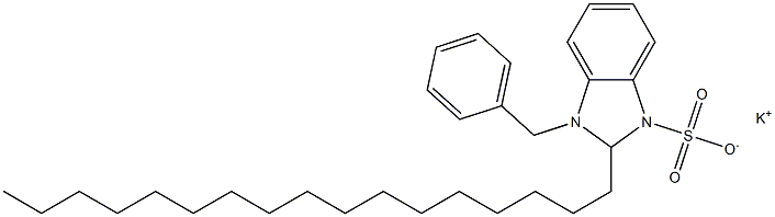 1-Benzyl-2,3-dihydro-2-heptadecyl-1H-benzimidazole-3-sulfonic acid potassium salt Struktur