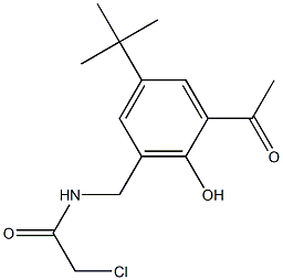 5'-tert-Butyl-3'-(2-chloroacetylaminomethyl)-2'-hydroxyacetophenone,,结构式