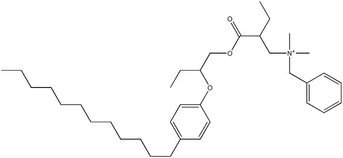 N,N-Dimethyl-N-benzyl-N-[2-[[2-(4-dodecylphenyloxy)butyl]oxycarbonyl]butyl]aminium Structure