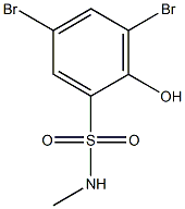 3,5-Dibromo-2-hydroxy-N-methylbenzenesulfonamide Struktur