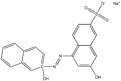 2',3-Dihydroxy-[1',2-azobisnaphthalene]-6-sulfonic acid sodium salt Structure