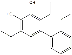 3,6-Diethyl-4-(2-ethylphenyl)benzene-1,2-diol Struktur