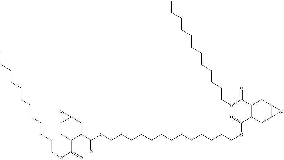 Bis[2-(dodecyloxycarbonyl)-4,5-epoxy-1-cyclohexanecarboxylic acid]1,13-tridecanediyl ester 结构式