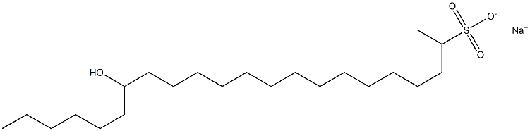 16-Hydroxydocosane-2-sulfonic acid sodium salt Struktur