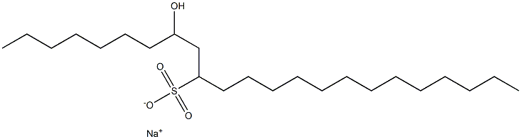 8-Hydroxytricosane-10-sulfonic acid sodium salt,,结构式