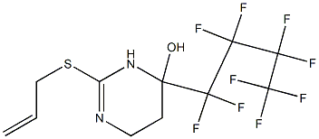 2-(Allylthio)-4-(nonafluorobutyl)-3,4,5,6-tetrahydropyrimidin-4-ol 结构式