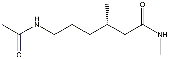 [S,(-)]-6-Acetylamino-N,3-dimethylhexanamide Structure