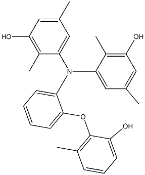 N,N-Bis(3-hydroxy-2,5-dimethylphenyl)-2-(2-hydroxy-6-methylphenoxy)benzenamine Struktur