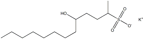 5-Hydroxytridecane-2-sulfonic acid potassium salt Structure