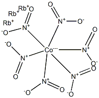 ヘキサニトロコバルト(III)酸ルビジウム 化学構造式