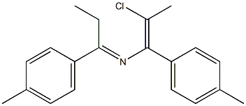 6-クロロ-3,5-ビス(4-メチルフェニル)-4-アザ-3,5-ヘプタジエン 化学構造式
