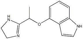 2-[1-(1H-Indol-4-yloxy)ethyl]-2-imidazoline Struktur