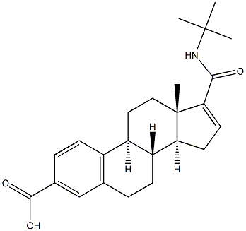 17-(tert-Butylaminocarbonyl)estra-1,3,5(10),16-tetrene-3-carboxylic acid Structure