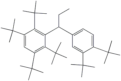 1-(2,3,5,6-Tetra-tert-butylphenyl)-1-(3,4-di-tert-butylphenyl)propane Structure