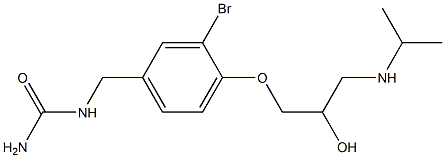 3-[3-Bromo-4-[2-hydroxy-3-[isopropylamino]propoxy]benzyl]urea,,结构式