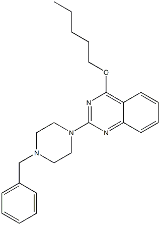 2-[4-Benzyl-1-piperazinyl]-4-pentyloxyquinazoline Struktur