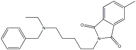 N-[5-(Ethylbenzylamino)pentyl]-5-(methyl)phthalimide Structure