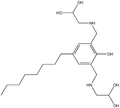 2,6-Bis[[(2,2-dihydroxyethyl)amino]methyl]-4-octylphenol,,结构式
