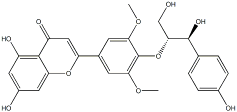  5,7-Dihydroxy-2-[4-[(1R,2S)-2-hydroxy-1-(hydroxymethyl)-2-(4-hydroxyphenyl)ethoxy]-3,5-dimethoxyphenyl]-4H-1-benzopyran-4-one