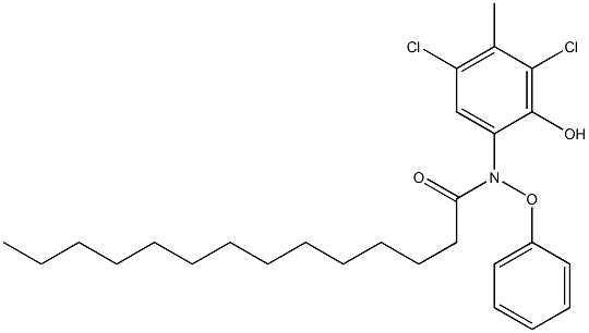 2-(2-Dodecylphenoxyacetylamino)-4,6-dichloro-5-methylphenol,,结构式