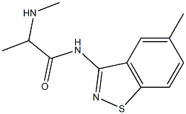 N-(5-Methyl-1,2-benzisothiazol-3-yl)-2-methylaminopropanamide Structure