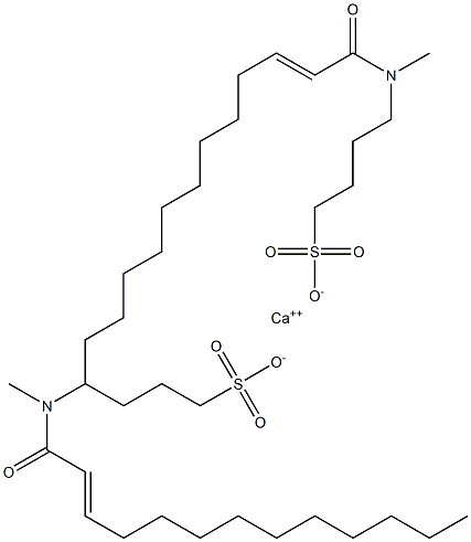 Bis[4-[N-(2-tridecenoyl)-N-methylamino]-1-butanesulfonic acid]calcium salt,,结构式