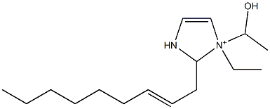 1-Ethyl-1-(1-hydroxyethyl)-2-(2-nonenyl)-4-imidazoline-1-ium Structure