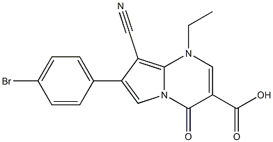 1-Ethyl-4-oxo-7-(4-bromophenyl)-8-cyano-1,4-dihydropyrrolo[1,2-a]pyrimidine-3-carboxylic acid Structure