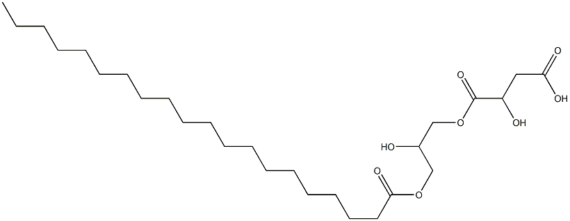 L-Malic acid hydrogen 1-(2-hydroxy-3-icosanoyloxypropyl) ester Structure