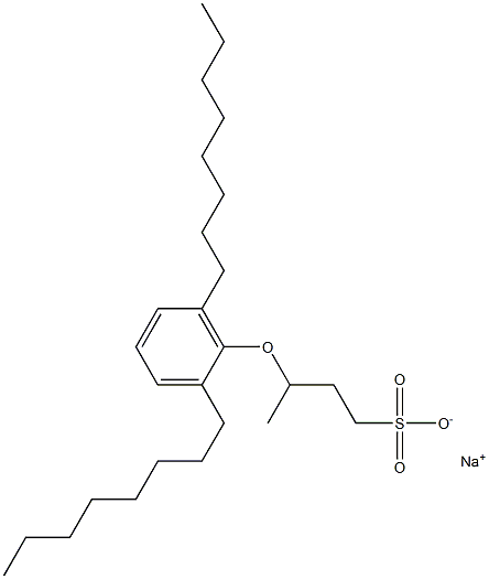 3-(2,6-Dioctylphenoxy)butane-1-sulfonic acid sodium salt Structure